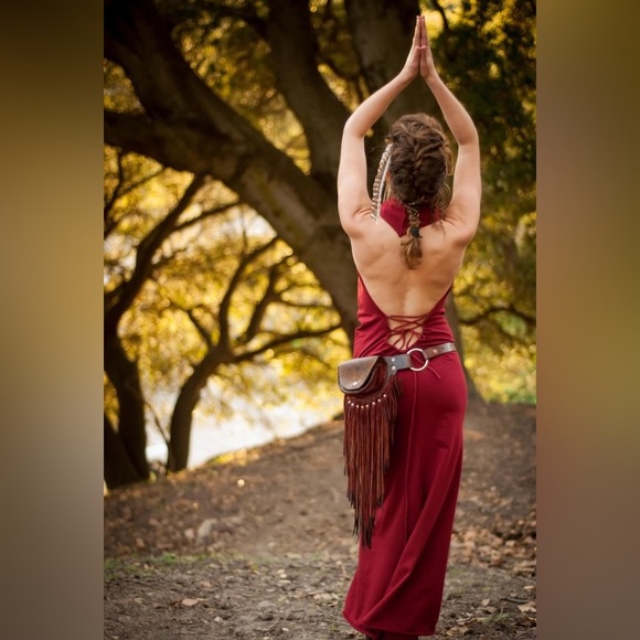 ZhenNymph Trinity Maxi Dress Boho Festival Brown M L - Picture 6 of 16